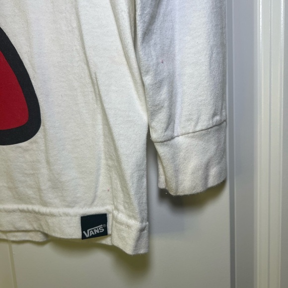 Vans White and Red Long Sleeve Graphic Tee - Picture 2 of 5